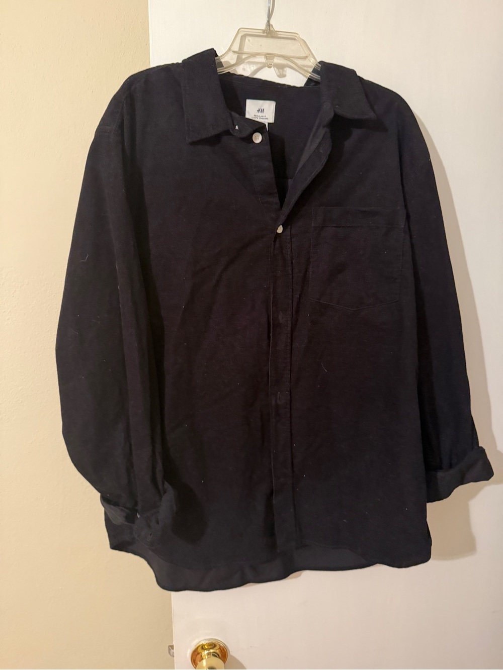 H&M Men's Black Lightweight Shirt Jacket